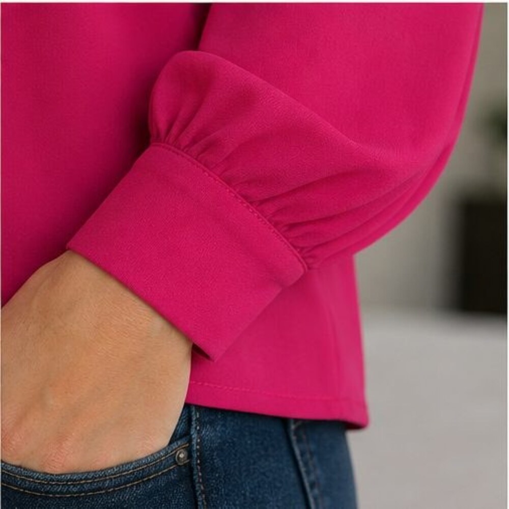 Cream Button Blouse - Picture 5 of 6